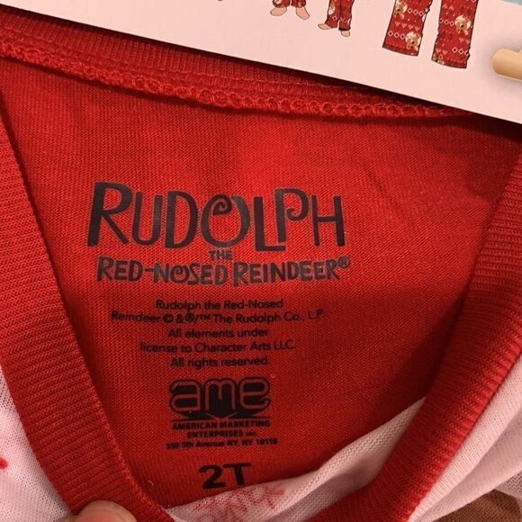 Rudolph Red-Nosed Reindeer toddler Holiday Sleep Pajamas - Picture 12 of 12